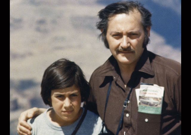 Ben started traveling at an early age (not always as smiley about it as he is today). Here, Ben's father, Martin, takes him to the Grand Canyon at age 10.